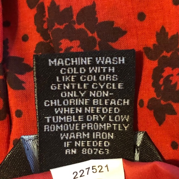 Moda International Top Black/Red Size M - Picture 6 of 14